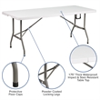 Pemberly Row 10' x 10' White Pop Up Canopy with Folding Table & 4 Chairs Bundle