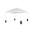 Pemberly Row 10' x 10' White Pop Up Canopy Tent and 6' Bi-Fold Table with Case