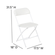 Pemberly Row 10' x 10' White Pop Up Canopy with Table and 4 Chairs Bundle