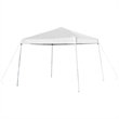 Pemberly Row 8' x 8' White Pop Up Canopy with Folding Table and Benches Set