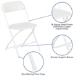 Pemberly Row 8' x 8' White Pop Up Canopy with Table and 4 Chairs Bundle