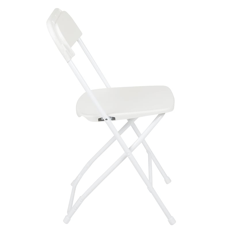 Pemberly Row 8' x 8' White Pop Up Canopy with Table and 4 Chairs Bundle