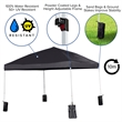 Pemberly Row 10'x10' Black Pop Up Straight Leg Canopy Tent with Sandbags & Case