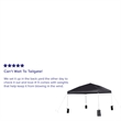Pemberly Row 10'x10' Black Pop Up Straight Leg Canopy Tent with Sandbags & Case