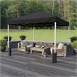 Pemberly Row 10'x10' Black Pop Up Straight Leg Canopy Tent with Sandbags & Case