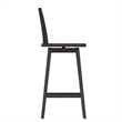 Pemberly Row 360 Swivel Wood Bar Height Stool in Gray Wash Walnut