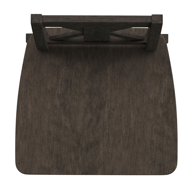 Pemberly Row 360 Swivel Wood Bar Height Stool in Gray Wash Walnut