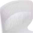 Pemberly Row 770 LB Capacity Plastic Stack Chair with Lumbar Support in White