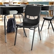 Pemberly Row Ergonomic Heavy-Duty Flex Comfort Classroom Stack Chair in Black