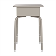 Pemberly Row Gray Granite/Silver Student Desk with Book Box and Navy Chair