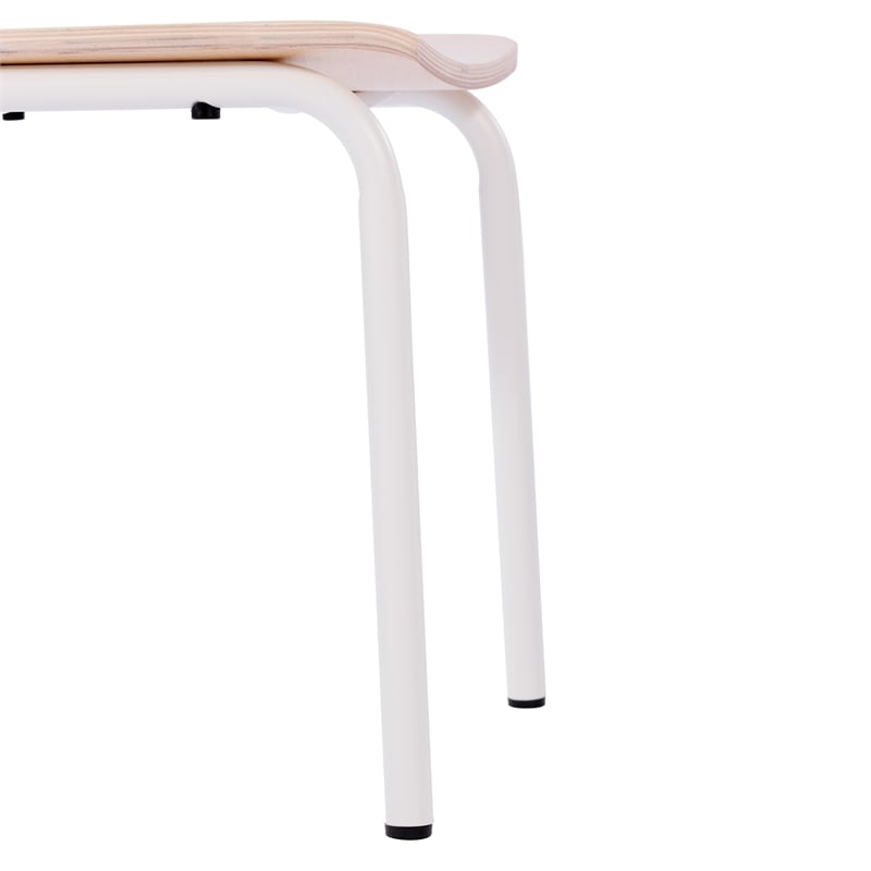 Pemberly Row Set of 2 Solid Wood Dining Chairs with White Frame in Antique White