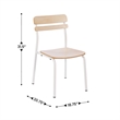 Pemberly Row Set of 2 Solid Wood Dining Chairs with White Frame in Antique White
