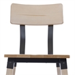 Pemberly Row Set of 2 Rustic Antique White Industrial Style Wood Dining Chairs
