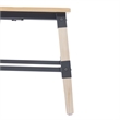 Pemberly Row Set of 2 Rustic Antique White Industrial Style Wood Dining Chairs