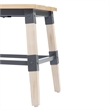 Pemberly Row Set of 2 Rustic Antique White Industrial Style Wood Dining Chairs
