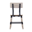 Pemberly Row Set of 2 Rustic Antique White Industrial Style Wood Dining Chairs