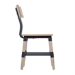 Pemberly Row Set of 2 Rustic Antique White Industrial Style Wood Dining Chairs