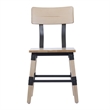 Pemberly Row Set of 2 Rustic Antique White Industrial Style Wood Dining Chairs