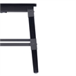 Pemberly Row Set of 2 Rustic Black Industrial Style Wood Dining Chairs
