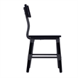 Pemberly Row Set of 2 Rustic Black Industrial Style Wood Dining Chairs