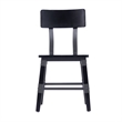 Pemberly Row Set of 2 Rustic Black Industrial Style Wood Dining Chairs