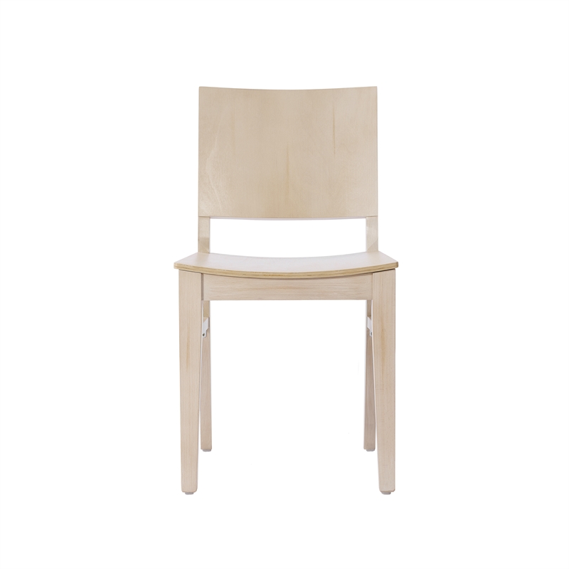 Pemberly Row Set of 2 Wood Dining Chairs with Curved Backrest - Antique White