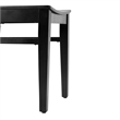 Pemberly Row Set of 2 Solid Wood Dining Chairs with Curved Backrest in Black