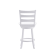 Pemberly Row Wooden Swivel Counter Height Stool in Antique White Wash