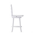 Pemberly Row Wooden Swivel Counter Height Stool in Antique White Wash