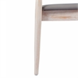 Pemberly Row Antique White Wooden Dining Chairs with Beige Seat Set of 2