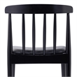 Pemberly Row Black Wooden Dining Chairs with Black Seat Set of 2