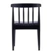Pemberly Row Black Wooden Dining Chairs with Black Seat Set of 2