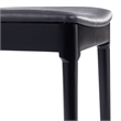 Pemberly Row Black Wooden Dining Chairs with Black Seat Set of 2