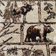 Pemberly Row Wildlife Themed Plush Indoor 2' x 7' Area Rug in Shades of Brown