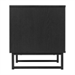 Pemberly Row Mid-Century Modern Side Table with Storage Drawer & Shelf in Black