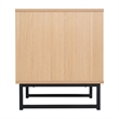 Pemberly Row Mid-Century Side Table with Storage Drawer & Shelf in Natural