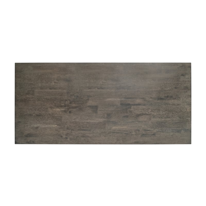 Pemberly Row Solid Wood Farmhouse Coffee Table in Acacia Gray and Rustic White