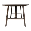 Pemberly Row Solid Wood Farmhouse Trestle Style Coffee Table in Dark Gray