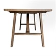 Pemberly Row Solid Wood Farmhouse Trestle Style Coffee Table in Rustic Brown