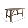 Pemberly Row Solid Wood Farmhouse Trestle Style Coffee Table in Rustic Brown