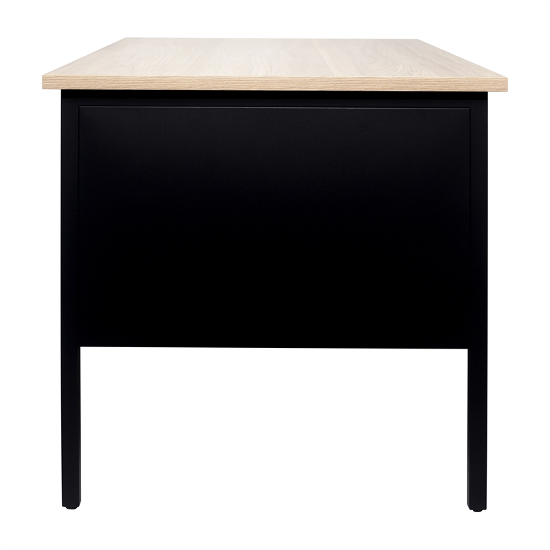 Pemberly Row 30x48 Right Side Single Pedestal Desk with 3 Locking Drawers