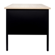 Pemberly Row 30x48 Right Side Single Pedestal Desk with 3 Locking Drawers