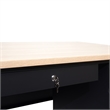 Pemberly Row 30x48 Right Side Single Pedestal Desk with 3 Locking Drawers