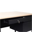Pemberly Row 30x60 Right Side Single Pedestal Desk with 3 Locking Drawers