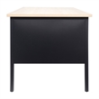 Pemberly Row 30x60 Right Side Single Pedestal Desk with 3 Locking Drawers