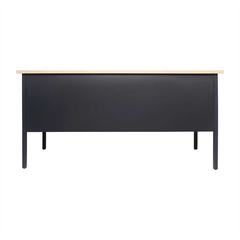 Pemberly Row 30x60 Right Side Single Pedestal Desk with 3 Locking Drawers