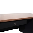 Pemberly Row 30x70 Right Side Single Pedestal Desk with 3 Locking Drawers