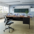 Pemberly Row 30x70 Right Side Single Pedestal Desk with 3 Locking Drawers