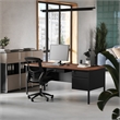 Pemberly Row 30x70 Right Side Single Pedestal Desk with 3 Locking Drawers
