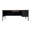 Pemberly Row 30x70 Right Side Single Pedestal Desk with 3 Locking Drawers